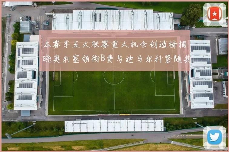 本赛季五大联赛重大机会创造榜揭晓奥利塞领衔B费与迪马尔科紧随其后